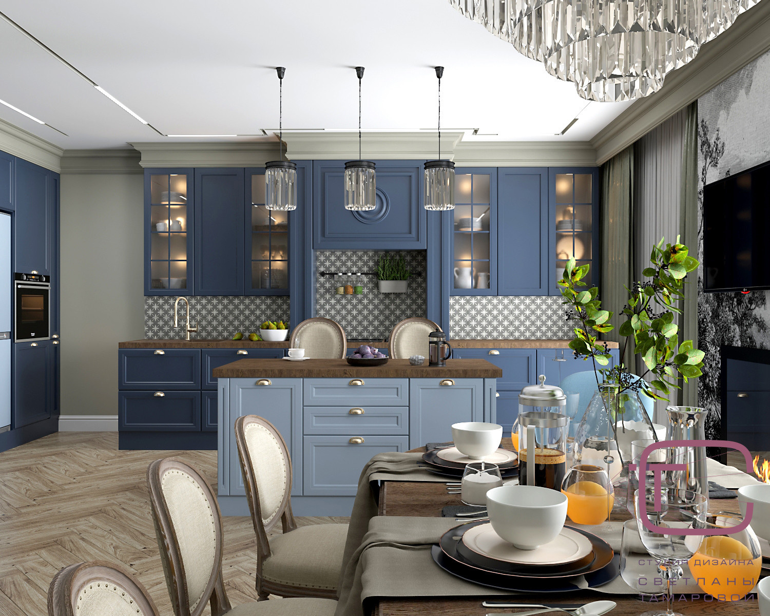 Дизайн-проект квартиры 210 кв.м в “ЖК Олимп”, ул. Мира 74Б г.Пенза