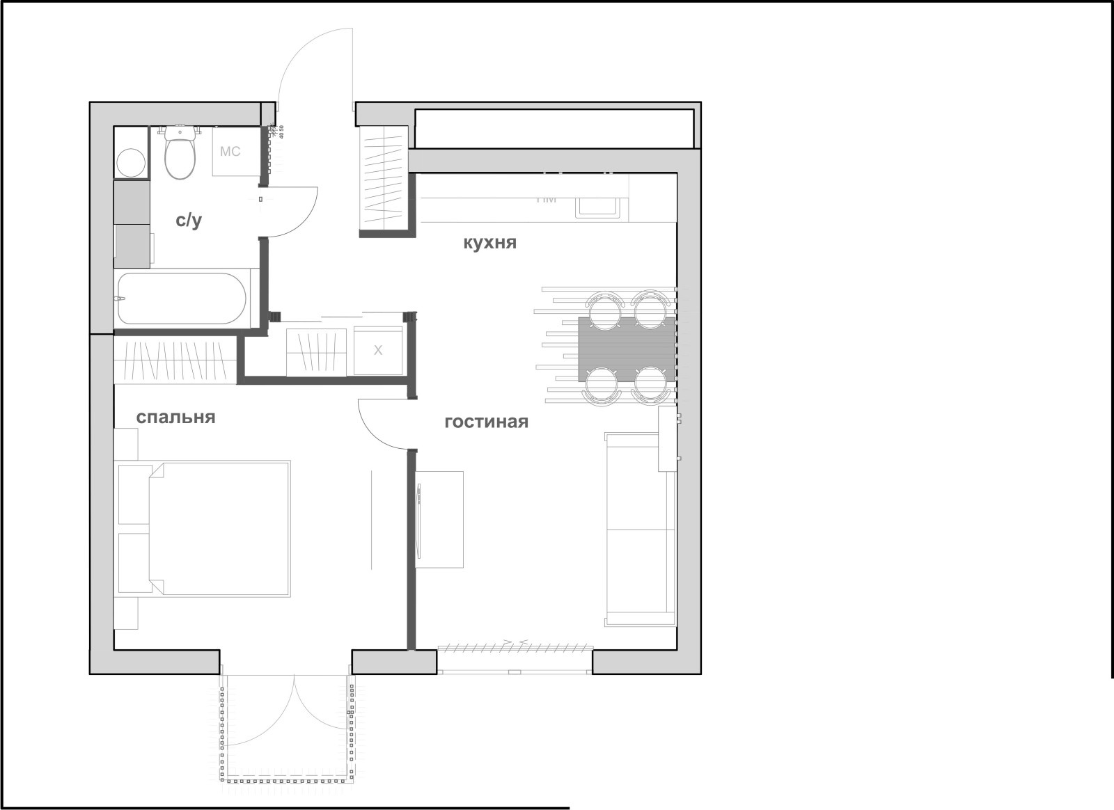 Однокомнатная квартира в Москве ЖК Лефортово