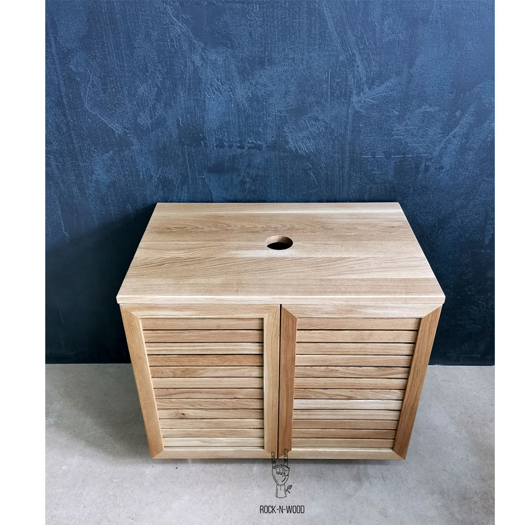 Обложка проекта: Тумба под раковину с реечным фасадом