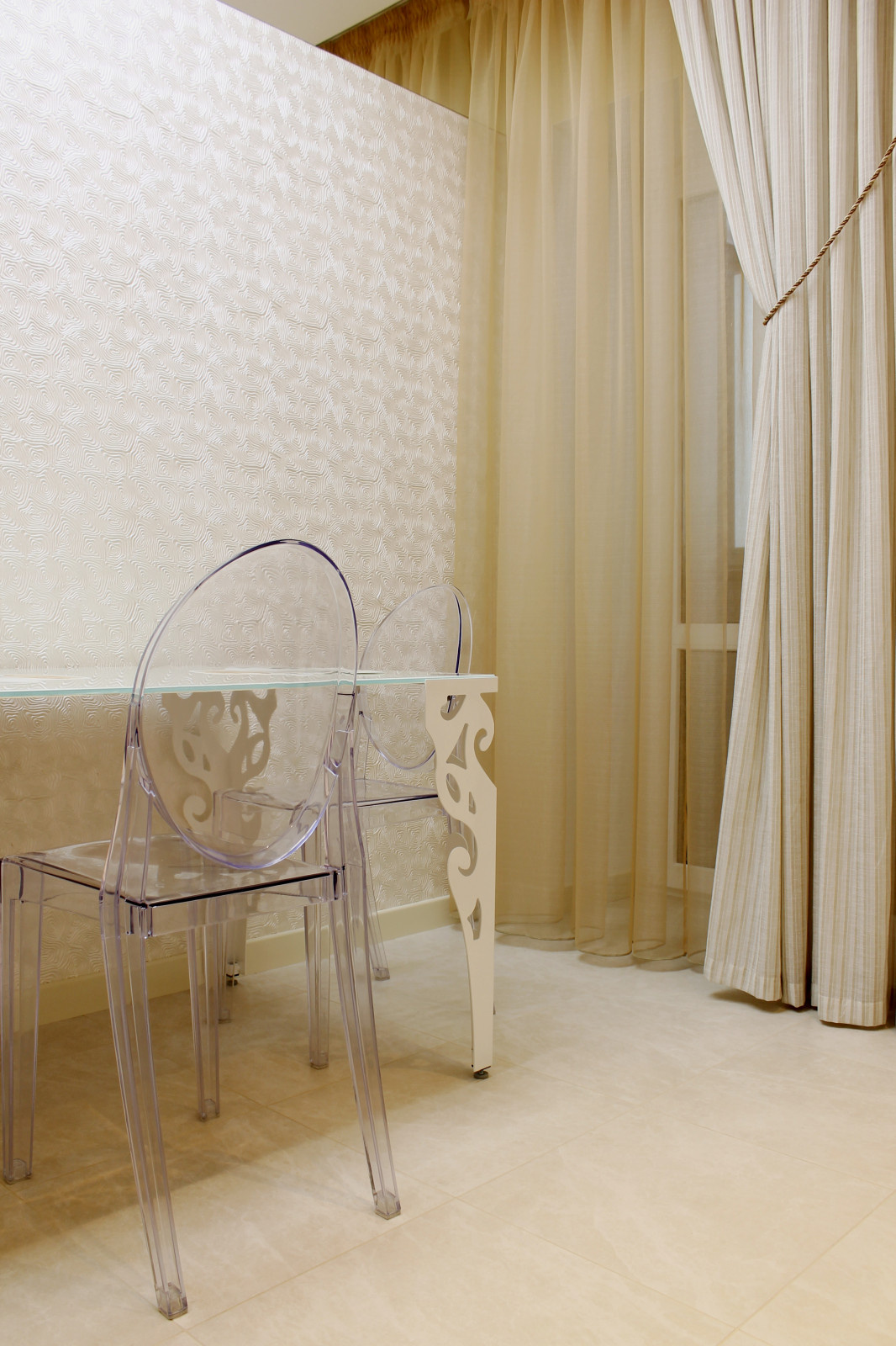 monochrome interior for a young girl