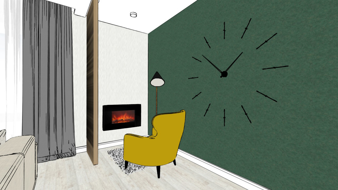 Гостиная (интерьерный скетчинг)