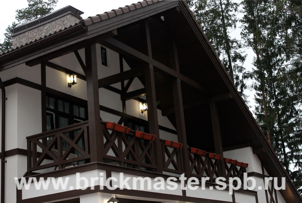 "Альпийское шале" в Рощино, дом площадью 310 кв. м.