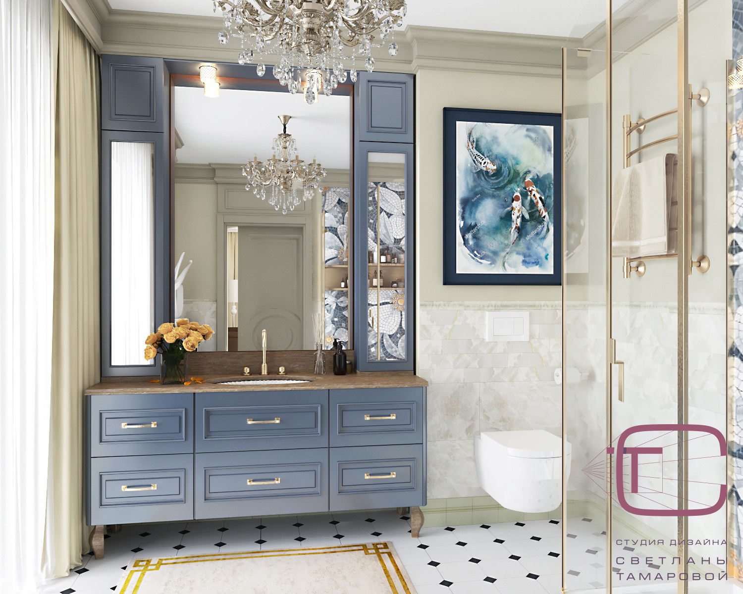 Дизайн-проект квартиры 210 кв.м в “ЖК Олимп”, ул. Мира 74Б г.Пенза