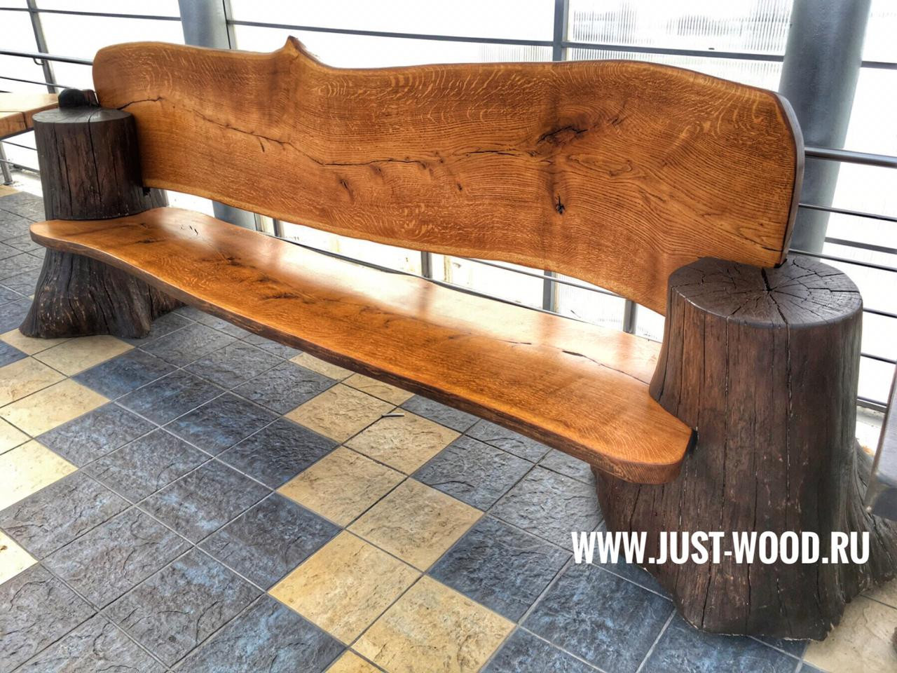 Обложка проекта: Скамья из дубовых пней