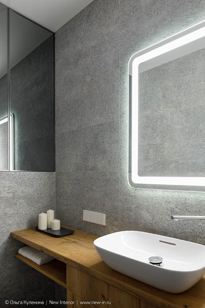 Интерьер квартиры в серых оттенках - 60 м²