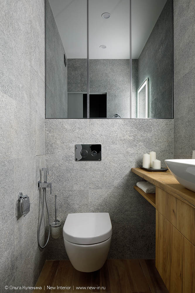 Интерьер квартиры в серых оттенках - 60 м²