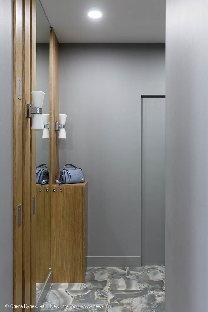 Интерьер квартиры в серых оттенках - 60 м²