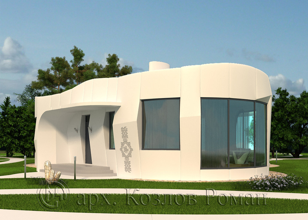 Коттедж в стиле параметризм