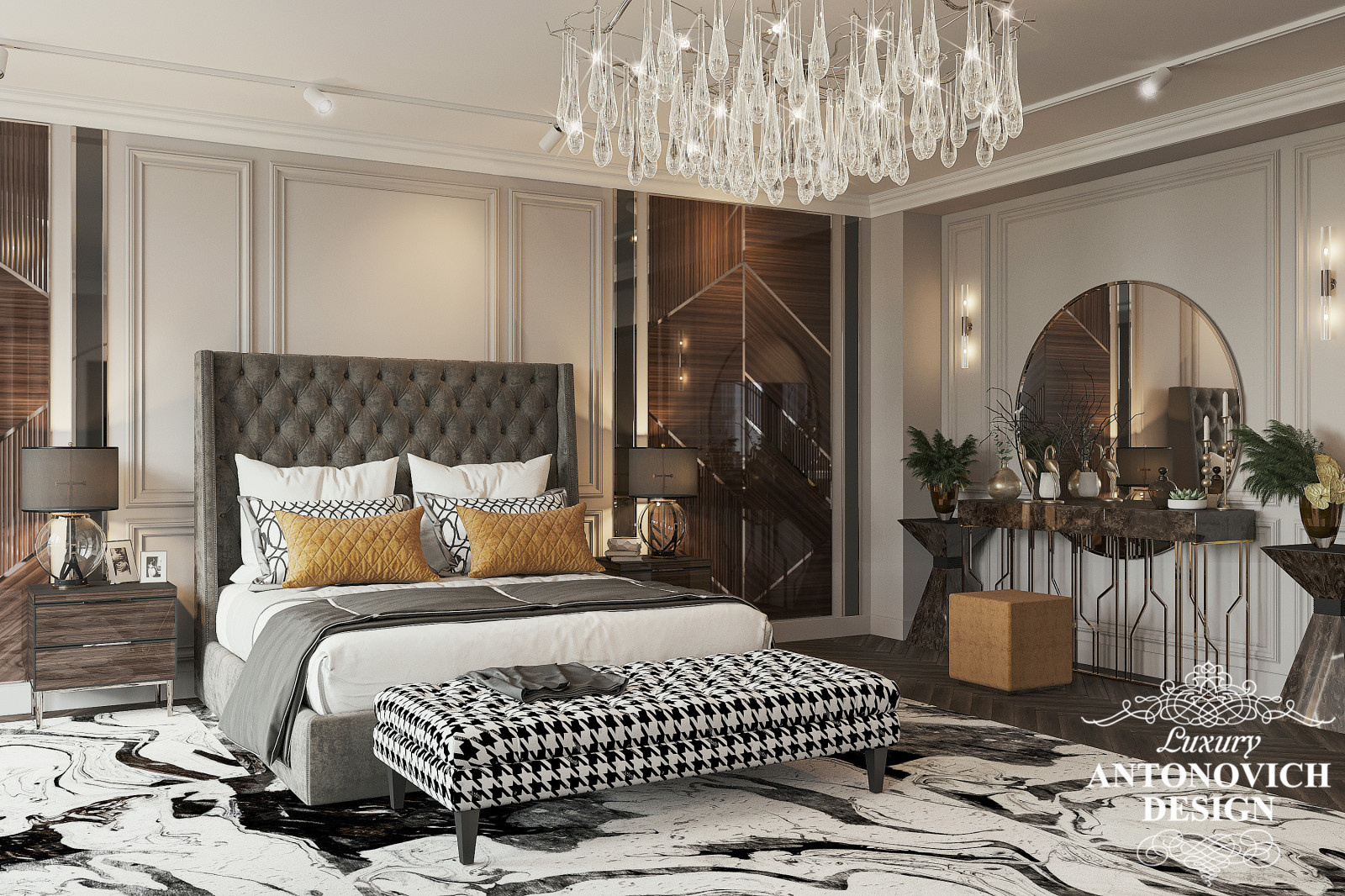 Эксклюзивный дизайн роскошной мастер-спальни