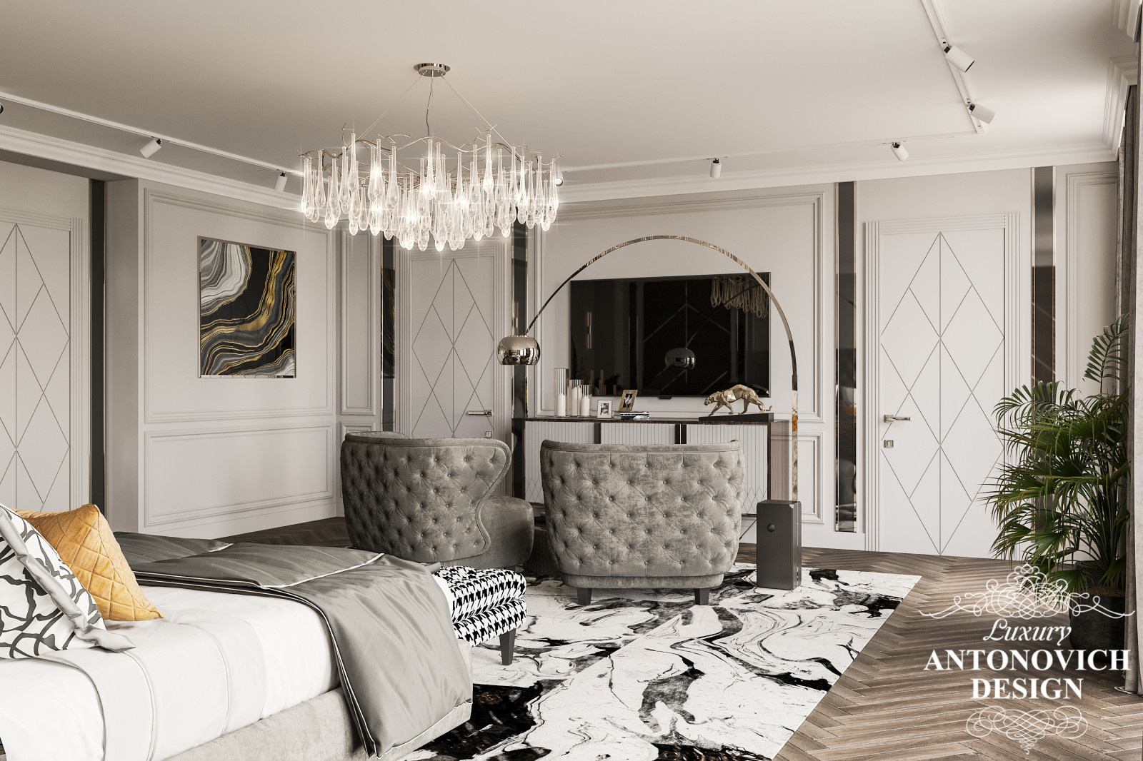 Обложка проекта: Эксклюзивный дизайн роскошной мастер-спальни