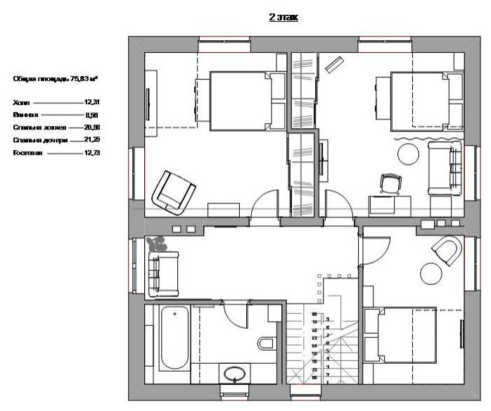 план 2 этажа