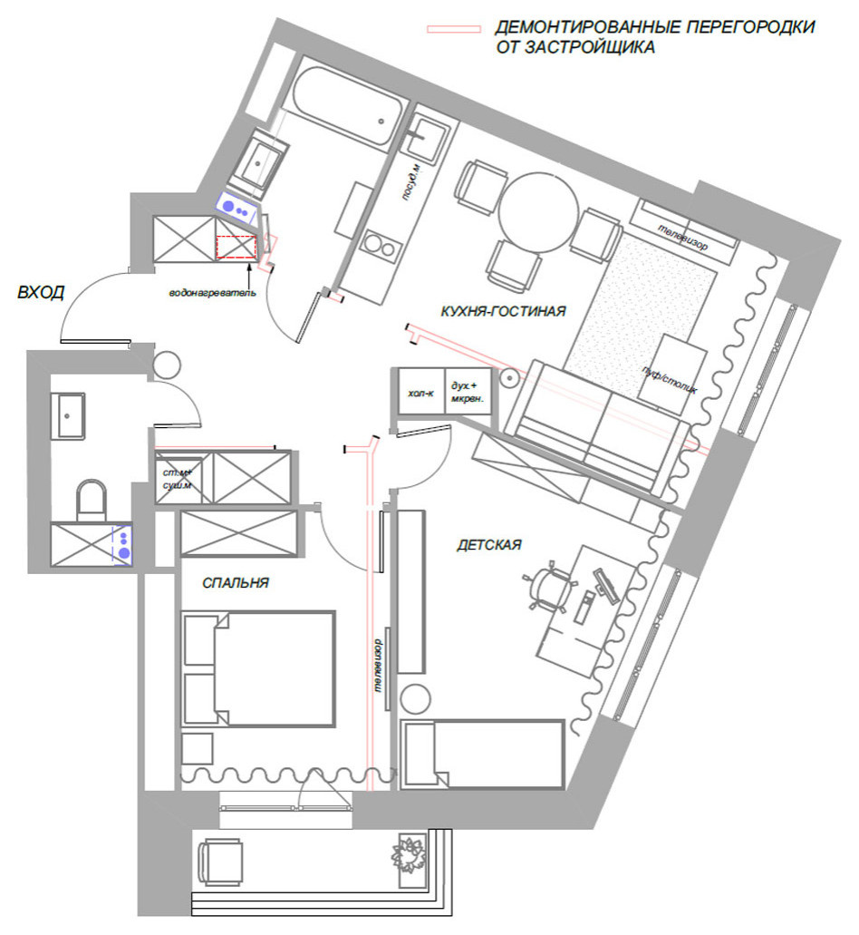 Обложка проекта: Двухкомнатная квартира ЖК "Огни Сибири"