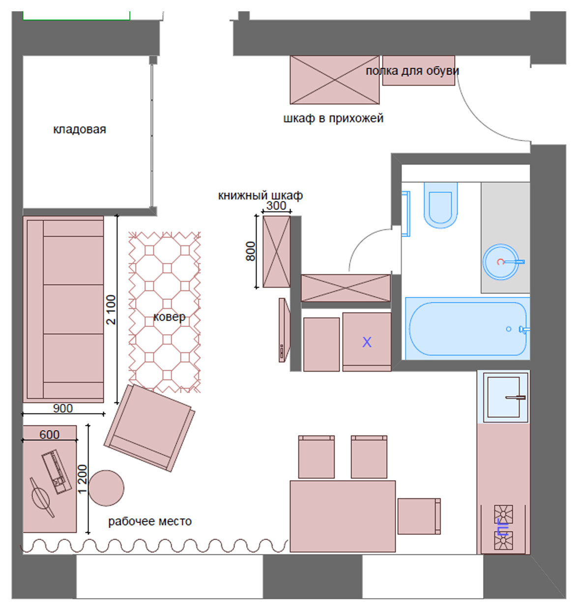 Обложка проекта: Кухня-гостиная