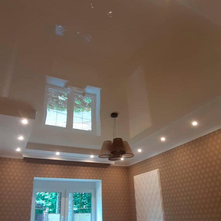 Натяжной потолок на кухне