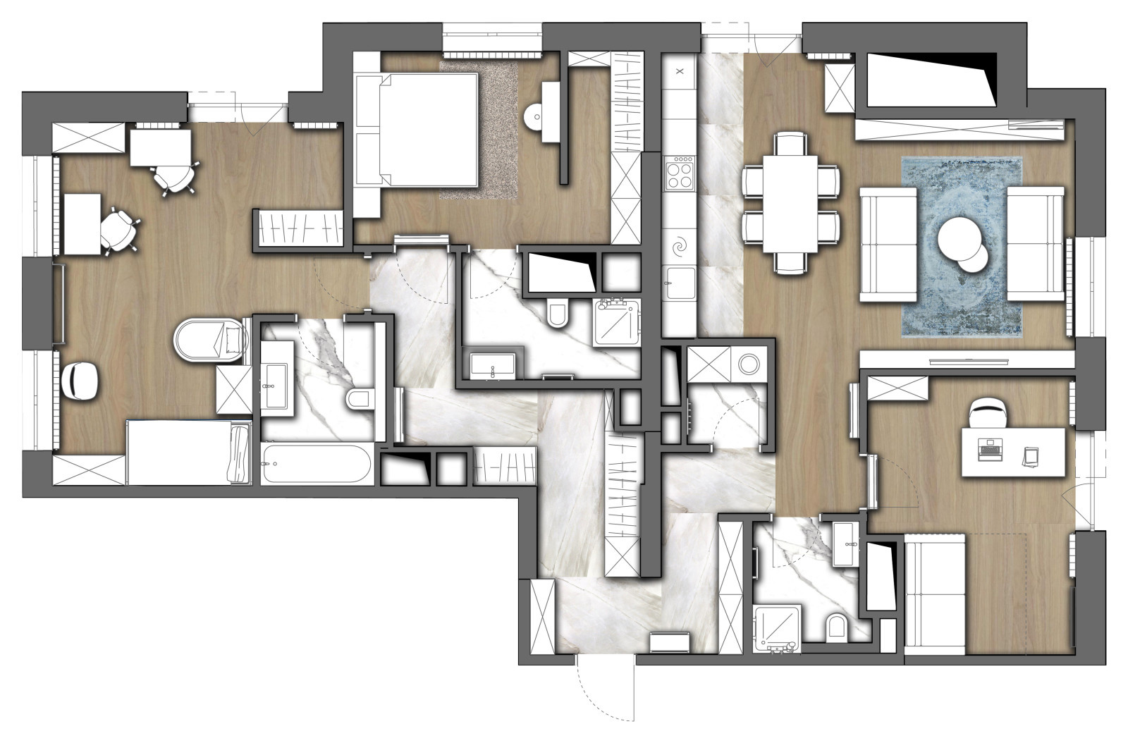 Апартаменты ЖК "Only" 120 кв.м.