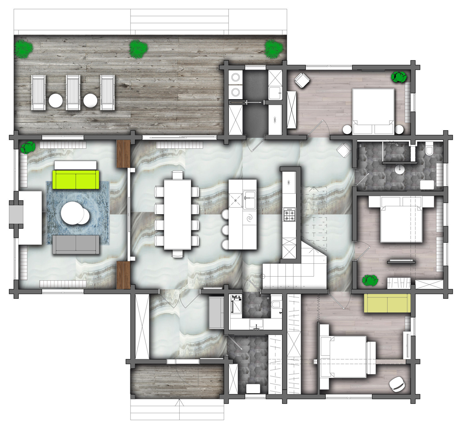 Загородный дом, Интерьер 280 кв. м.