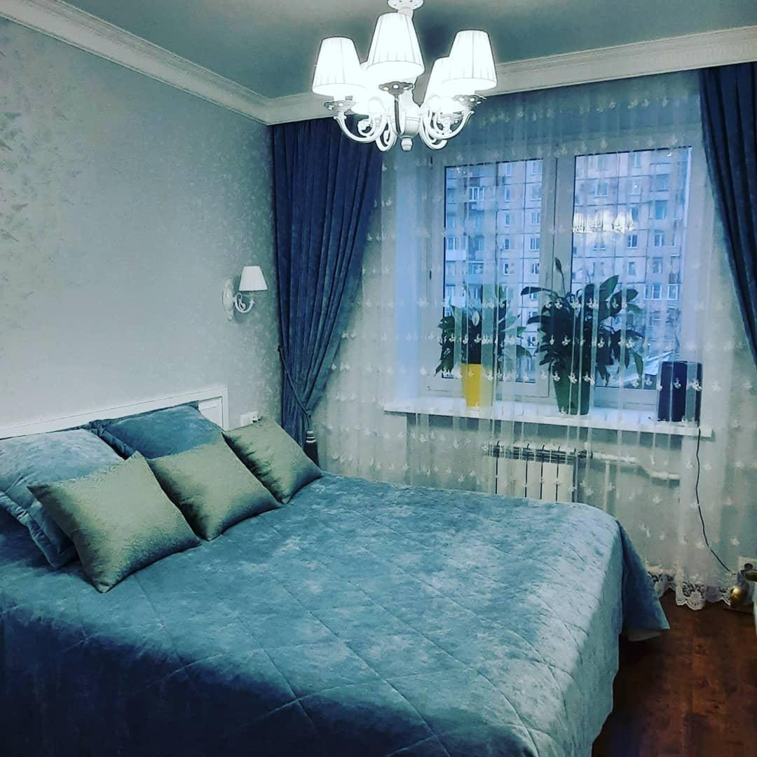 Спальня в синих тонах