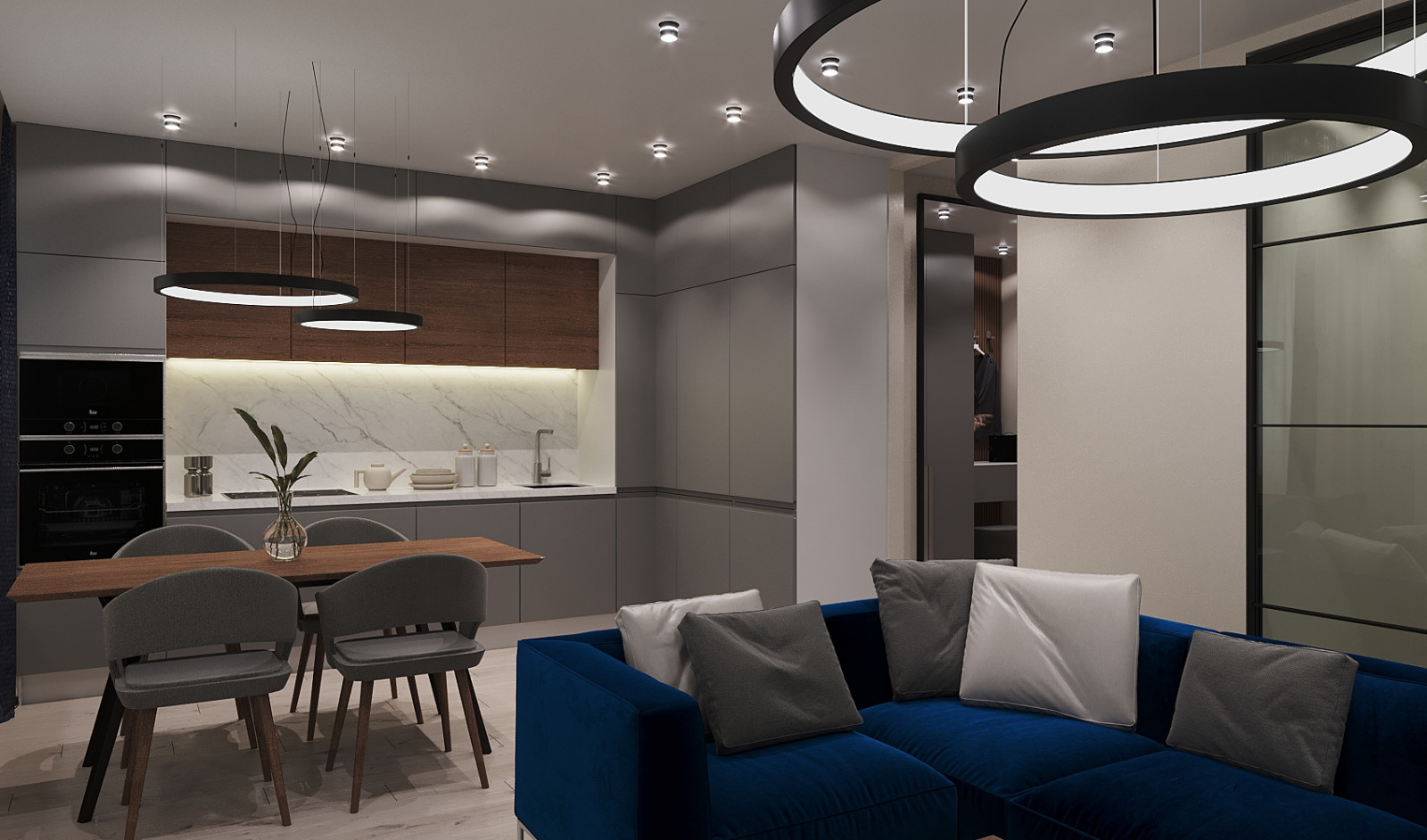 Однокомнатная квартира в стиле контемпорари