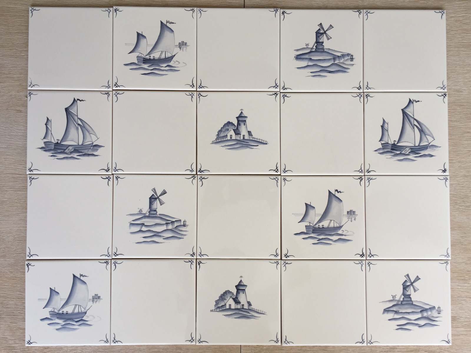 Роспись плитки в голландском стиле