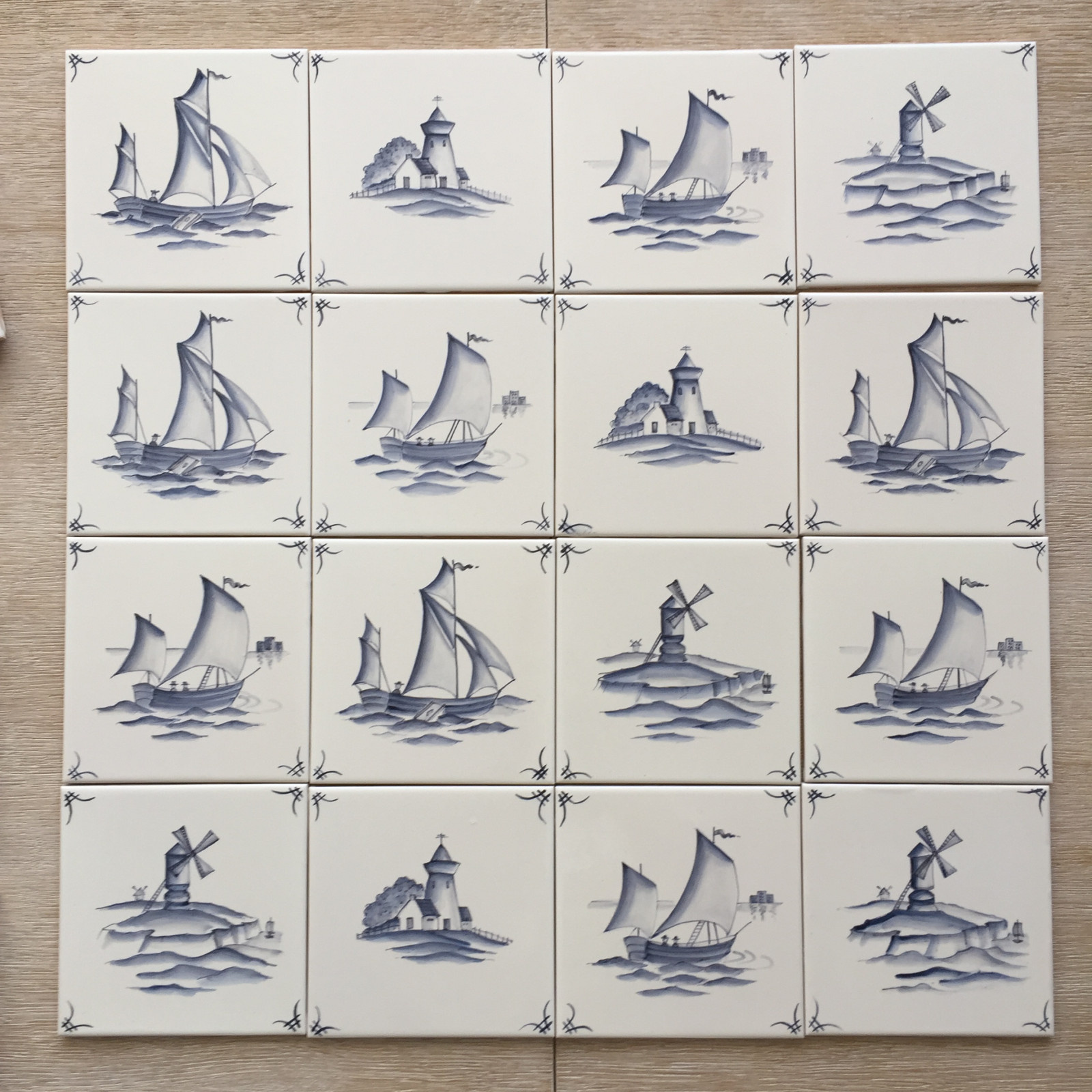 Роспись плитки в голландском стиле