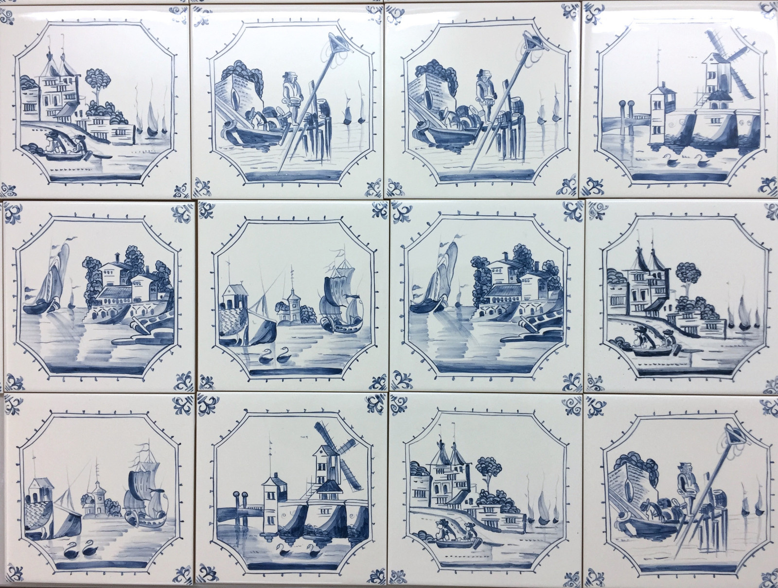 Роспись плитки в голландском стиле