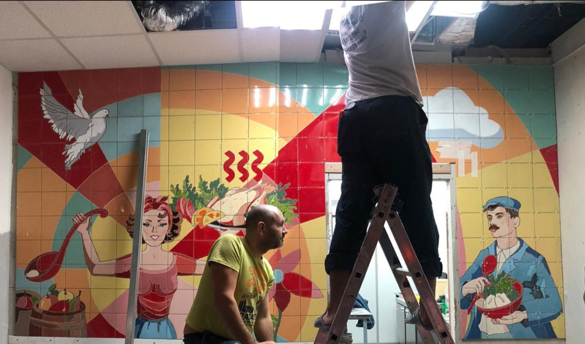 Панно для ресторана «Большая Ложка»