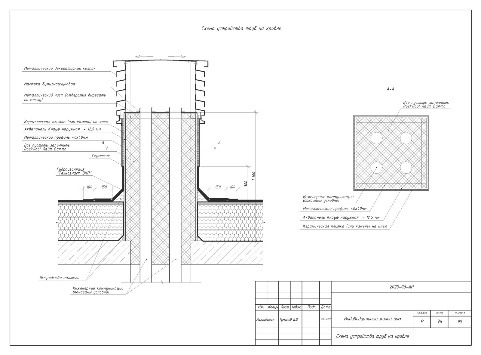Пример выполнения рабочего проекта (раздел АР-архитектурные решения)