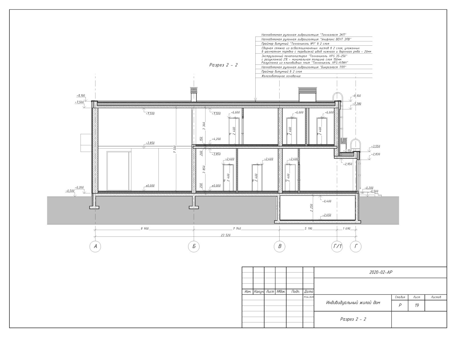 Пример разработки рабочего проекта (раздел АР - архитектурные решения)