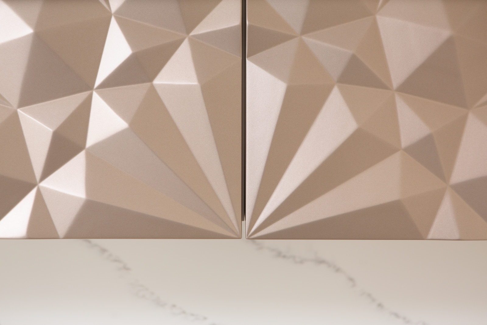 Кухня-гостиная с 3D-фасадами