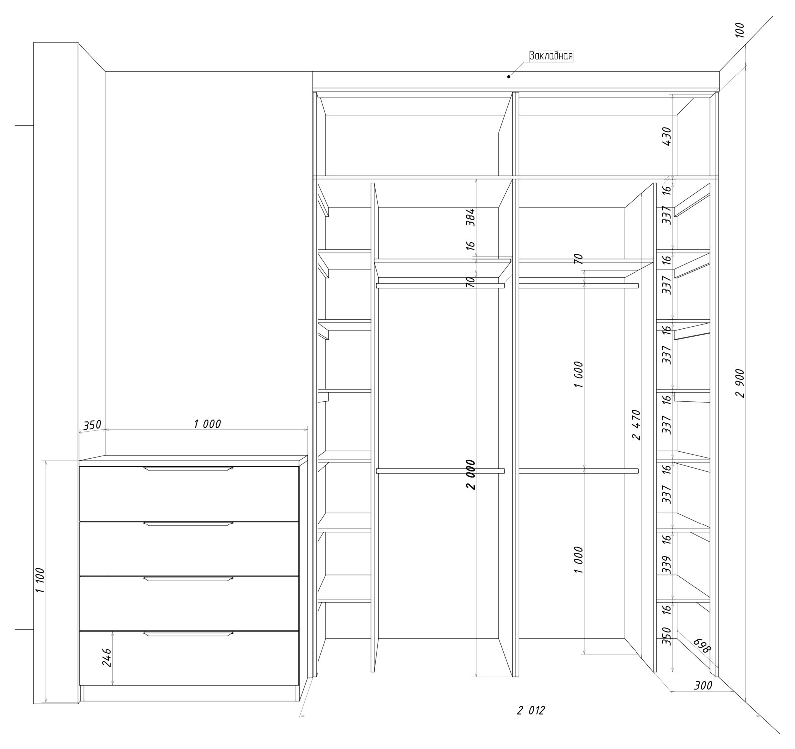 Шкаф, комод эскиз