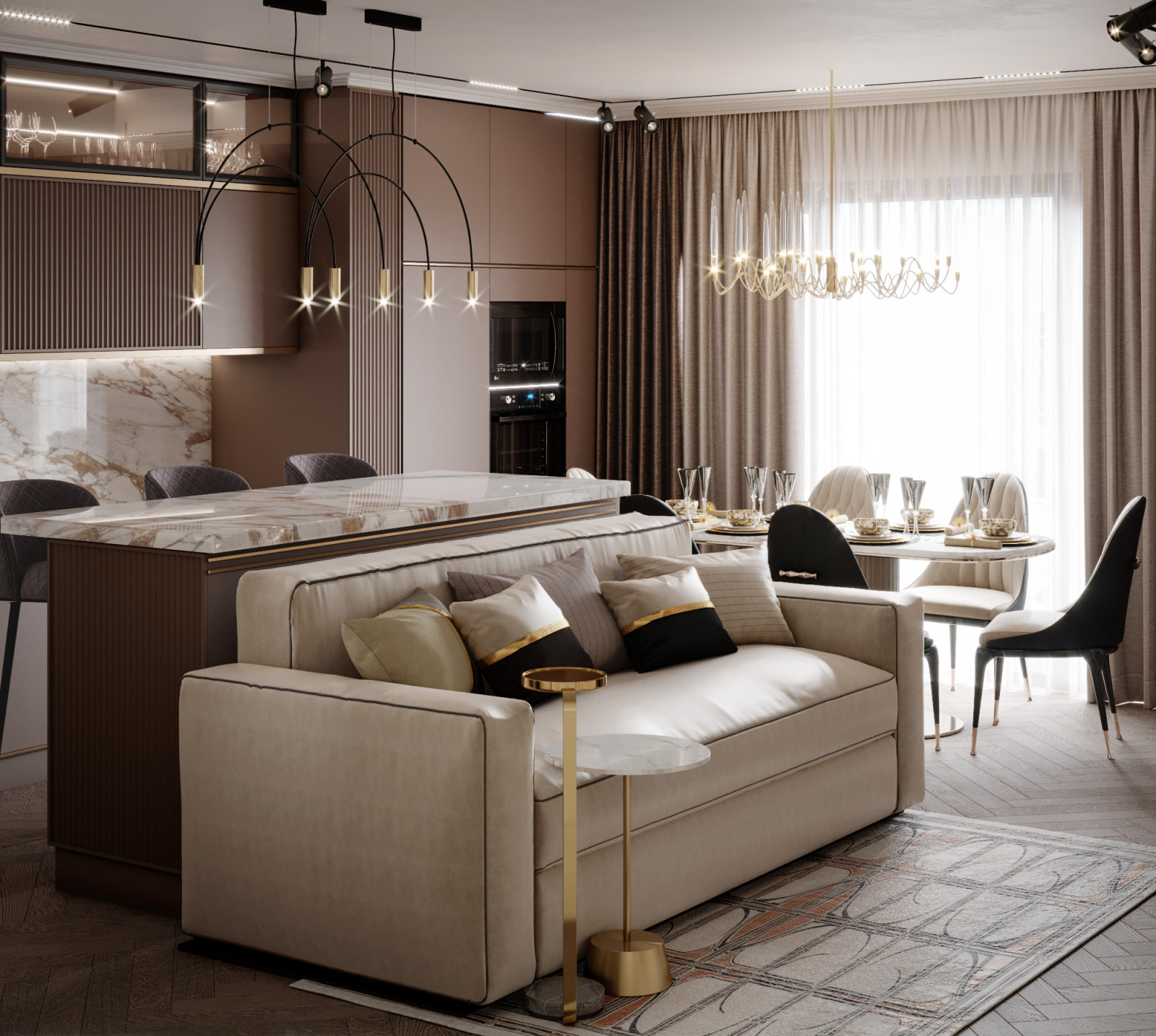 Трехкомнатная квартира Солнечный остров