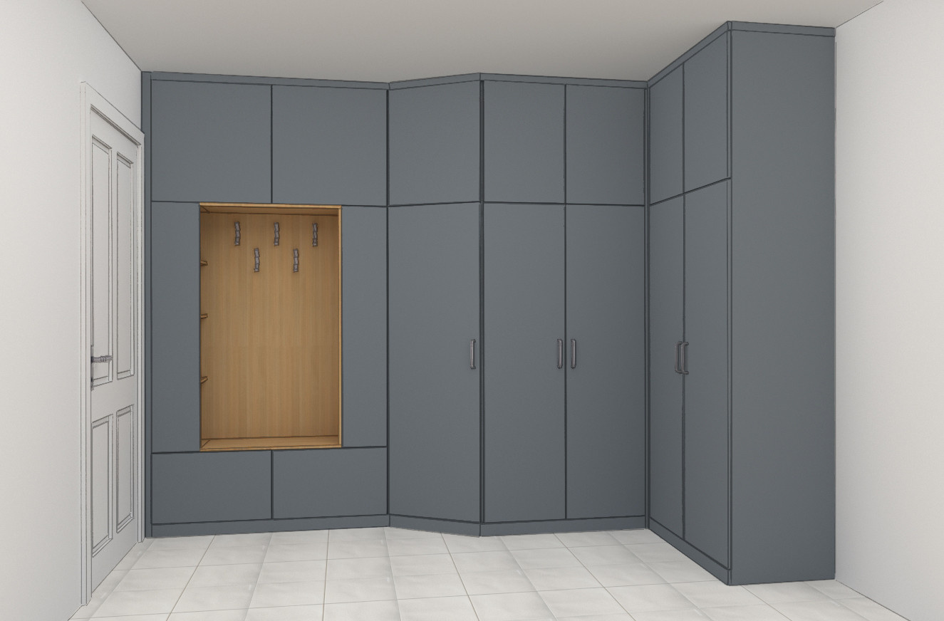 Шкаф угловой визуализация