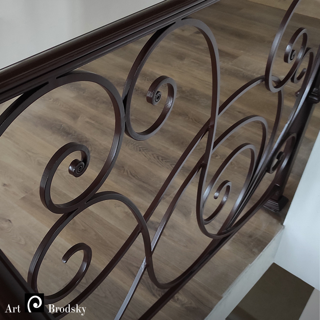 Легкие кованые перила для лестницы