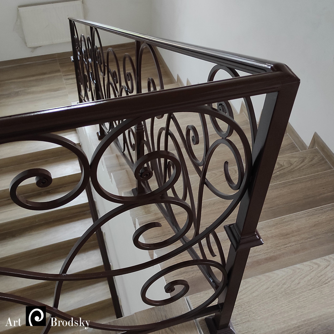 Легкие кованые перила для лестницы