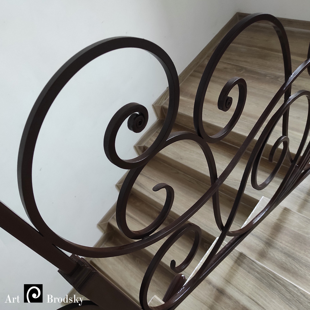 Легкие кованые перила для лестницы