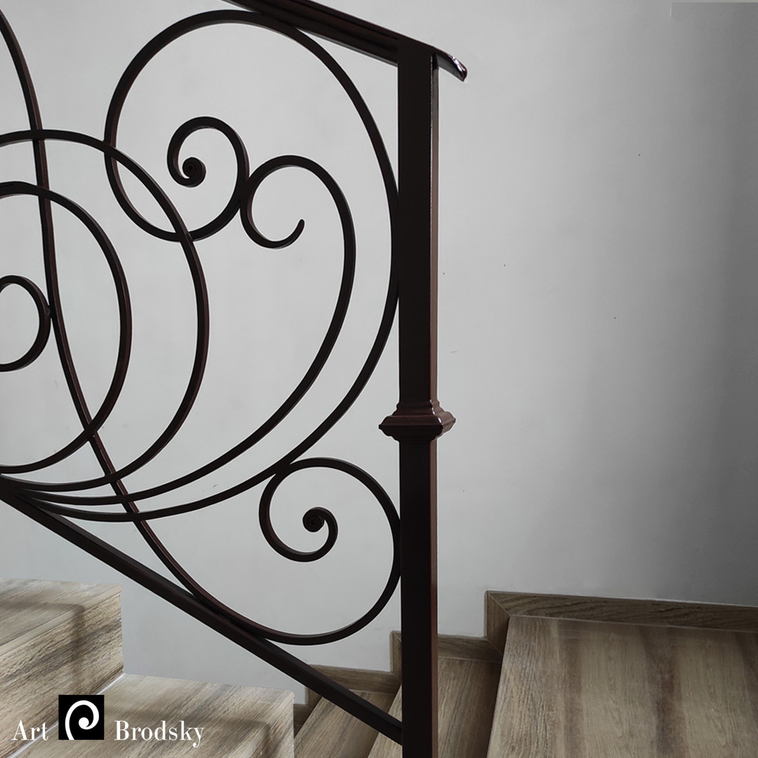 Легкие кованые перила для лестницы
