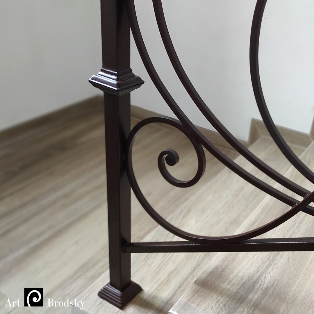 Легкие кованые перила для лестницы