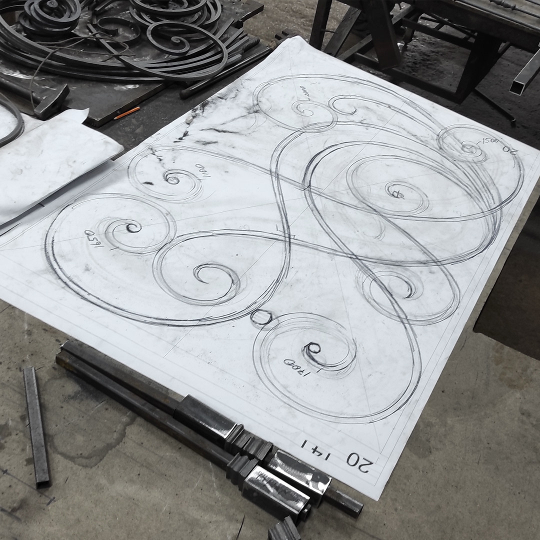 Легкие кованые перила для лестницы