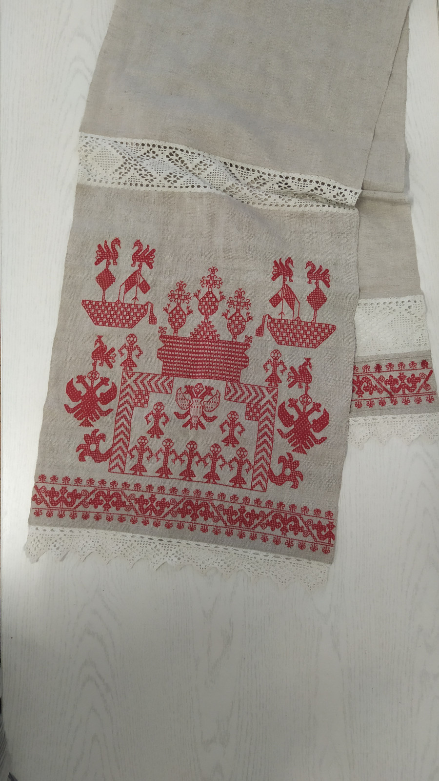 Точная копия исторической вышивки для корабля Полтава