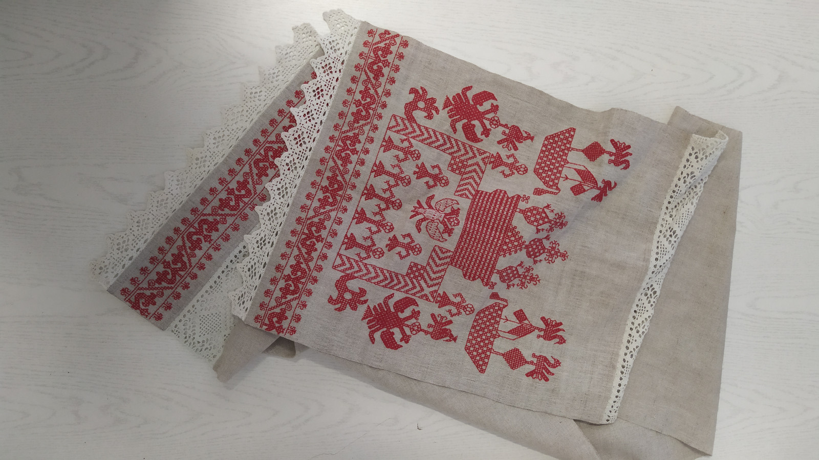 Точная копия исторической вышивки для корабля Полтава