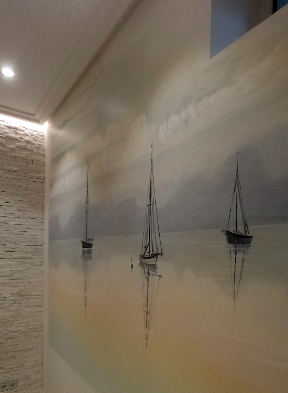 Роспись в интерьере "Тихая гавань"