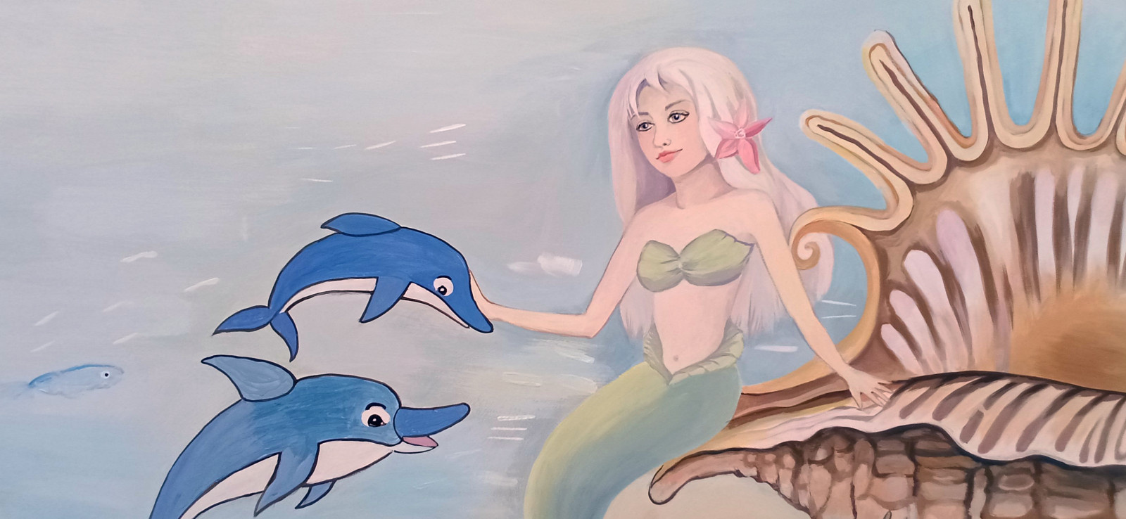 Роспись в интерьере "Приморский городок"