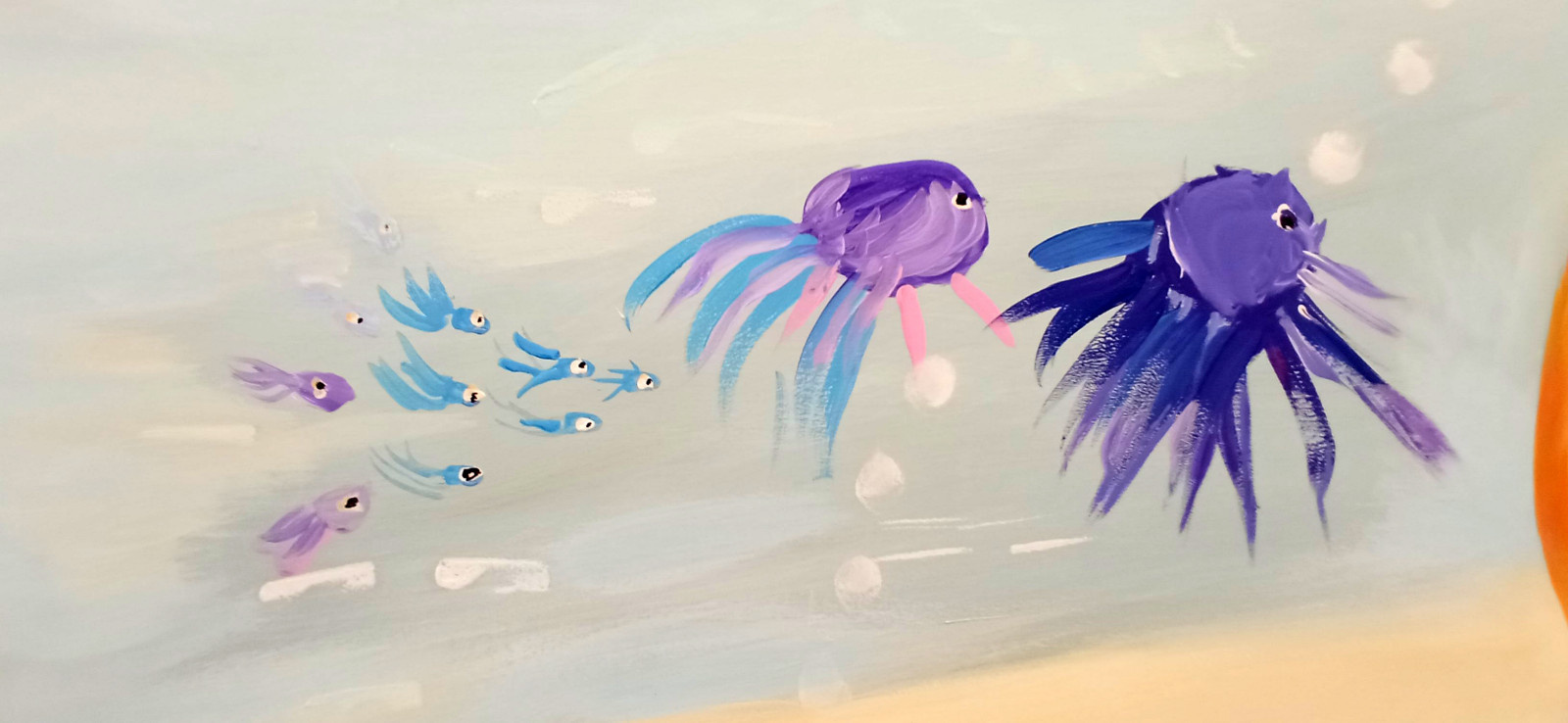 Роспись в интерьере "Приморский городок"