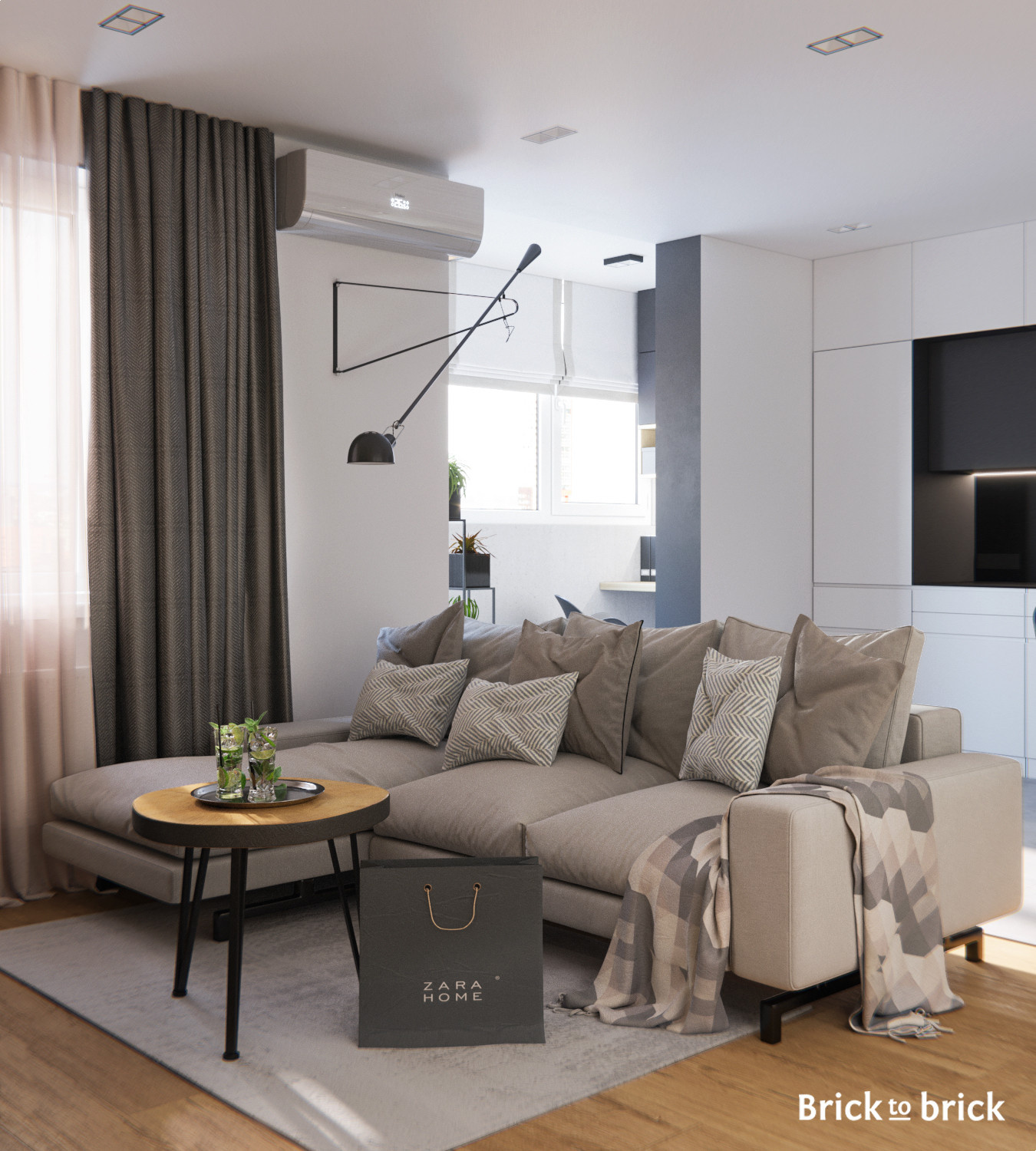 Квартира в современном стиле (70 м2)