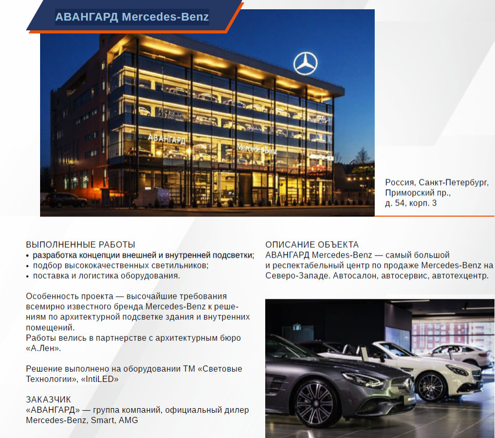Обложка проекта: АВАНГАРД Mercedes-Benz