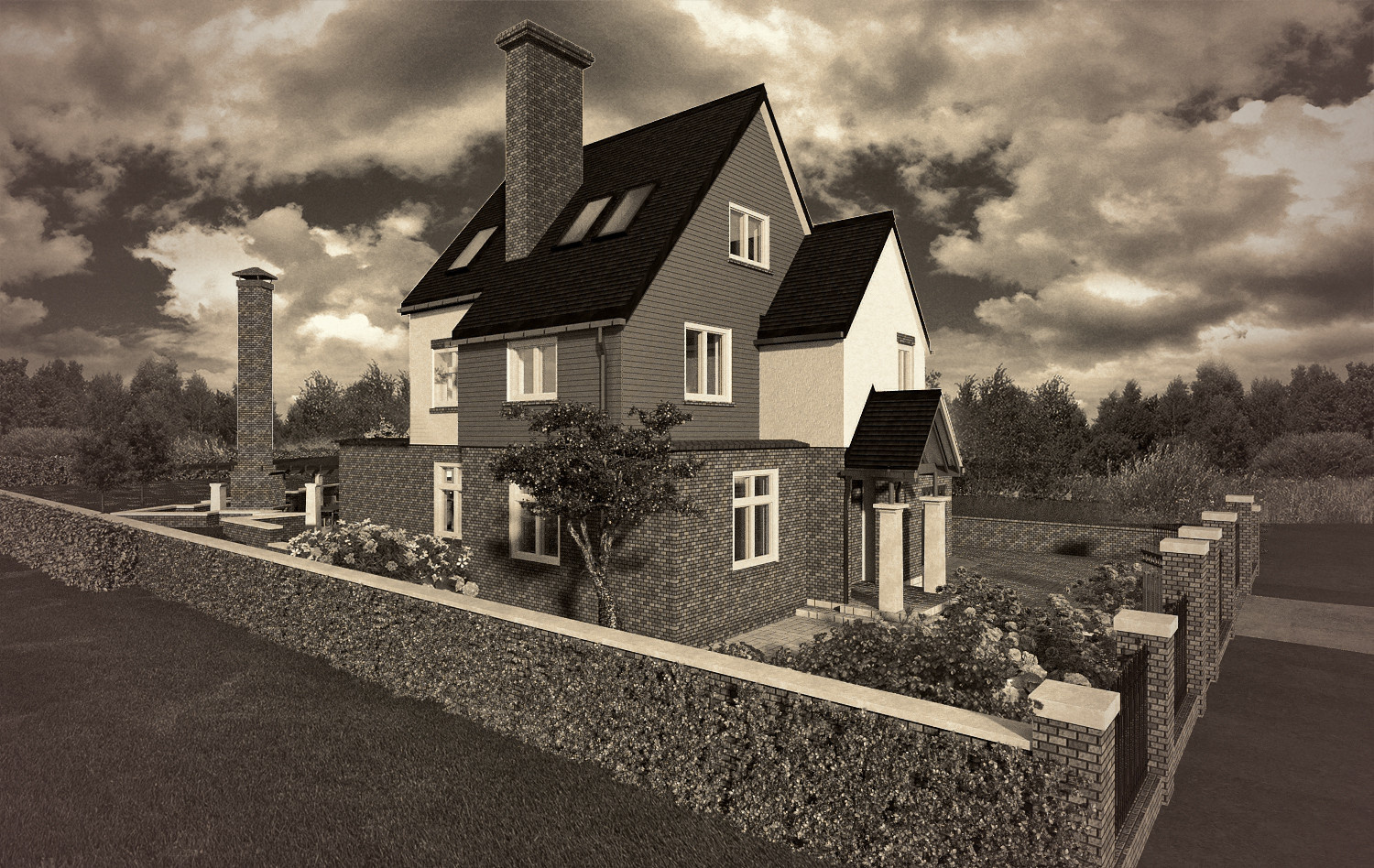 Concepturаl visual renders of private house / Nottinghamshire / England / the UK