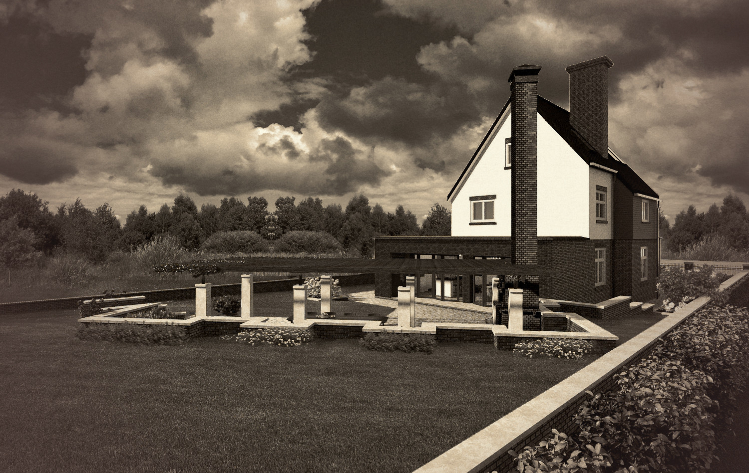 Concepturаl visual renders of private house / Nottinghamshire / England / the UK