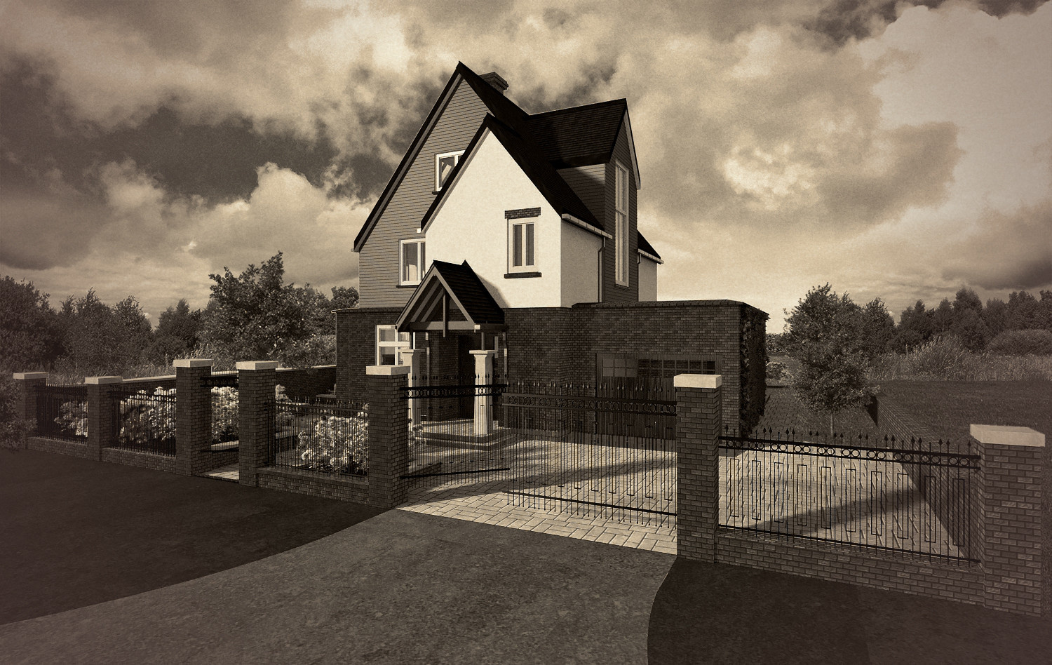 Concepturаl visual renders of private house / Nottinghamshire / England / the UK