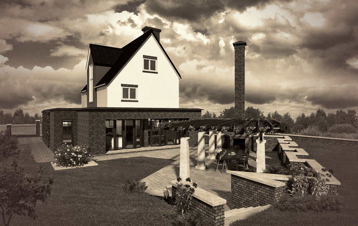 Concepturаl visual renders of private house / Nottinghamshire / England / the UK