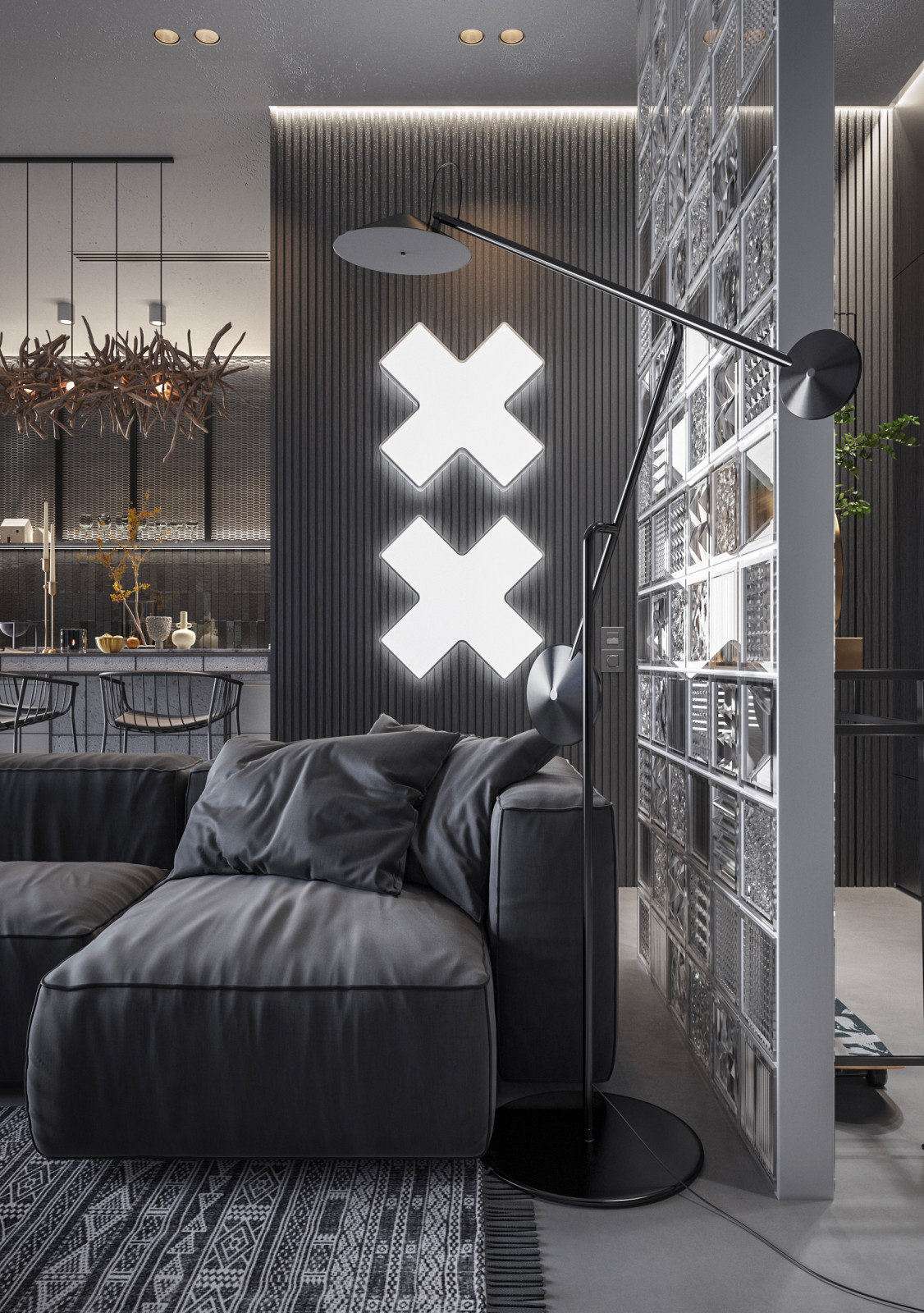 Современные апартаменты для холостяка